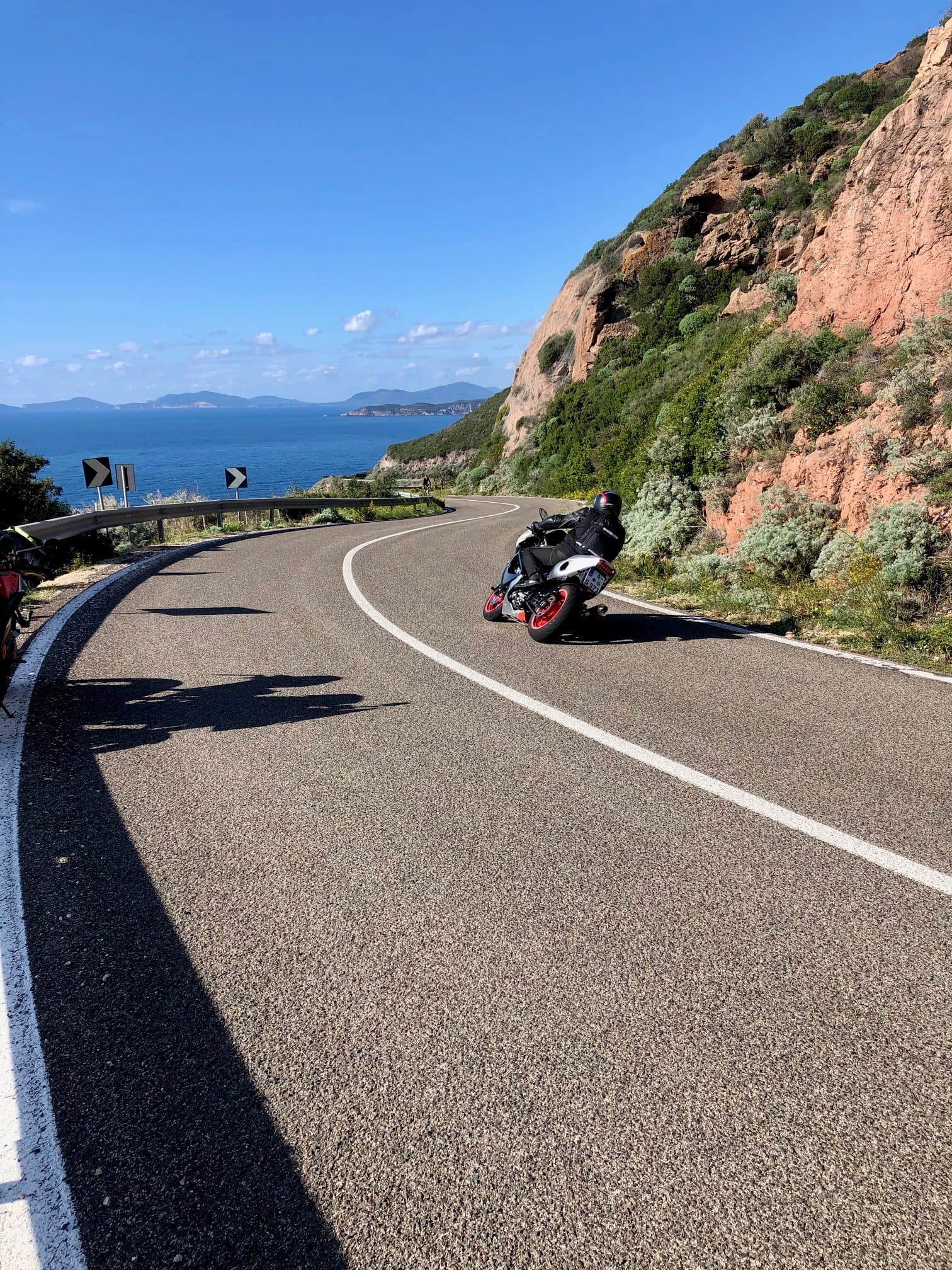 Sardinien, Kurve Motorrad